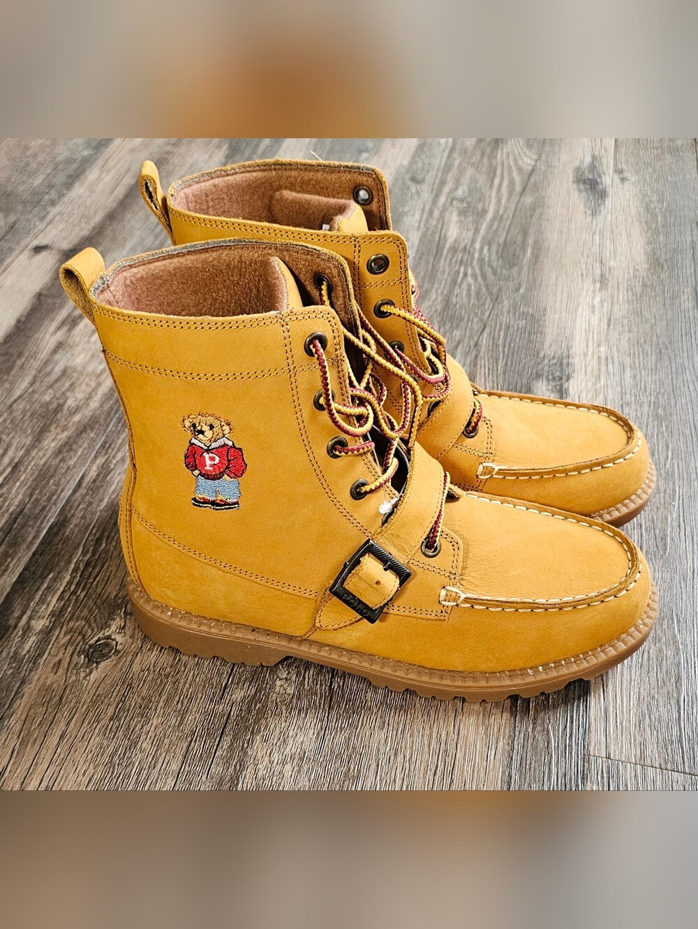 Ralph Lauren Polo Bear Ranger HI II Boots TAN NEW Size 5.5